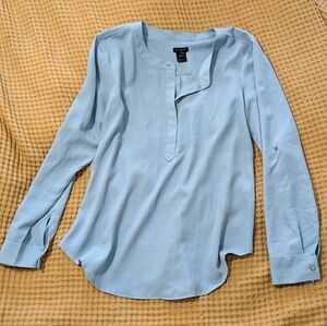 Ann Taylor silky long sleeve blouse